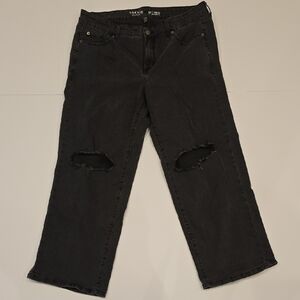 torrid Sz 16 Women's Black Distressed Wide Jeans